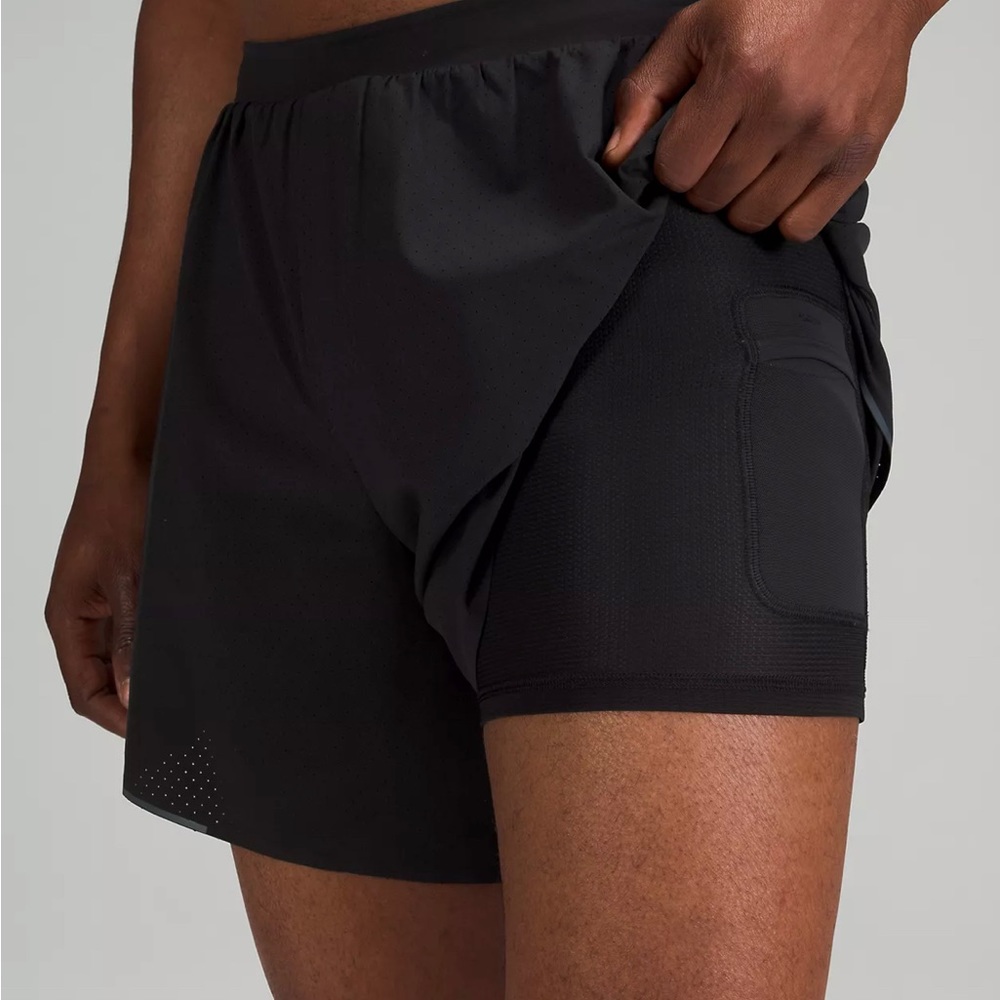 Lululemon Men’s Fast and Free Lined Short 6" size S in Black